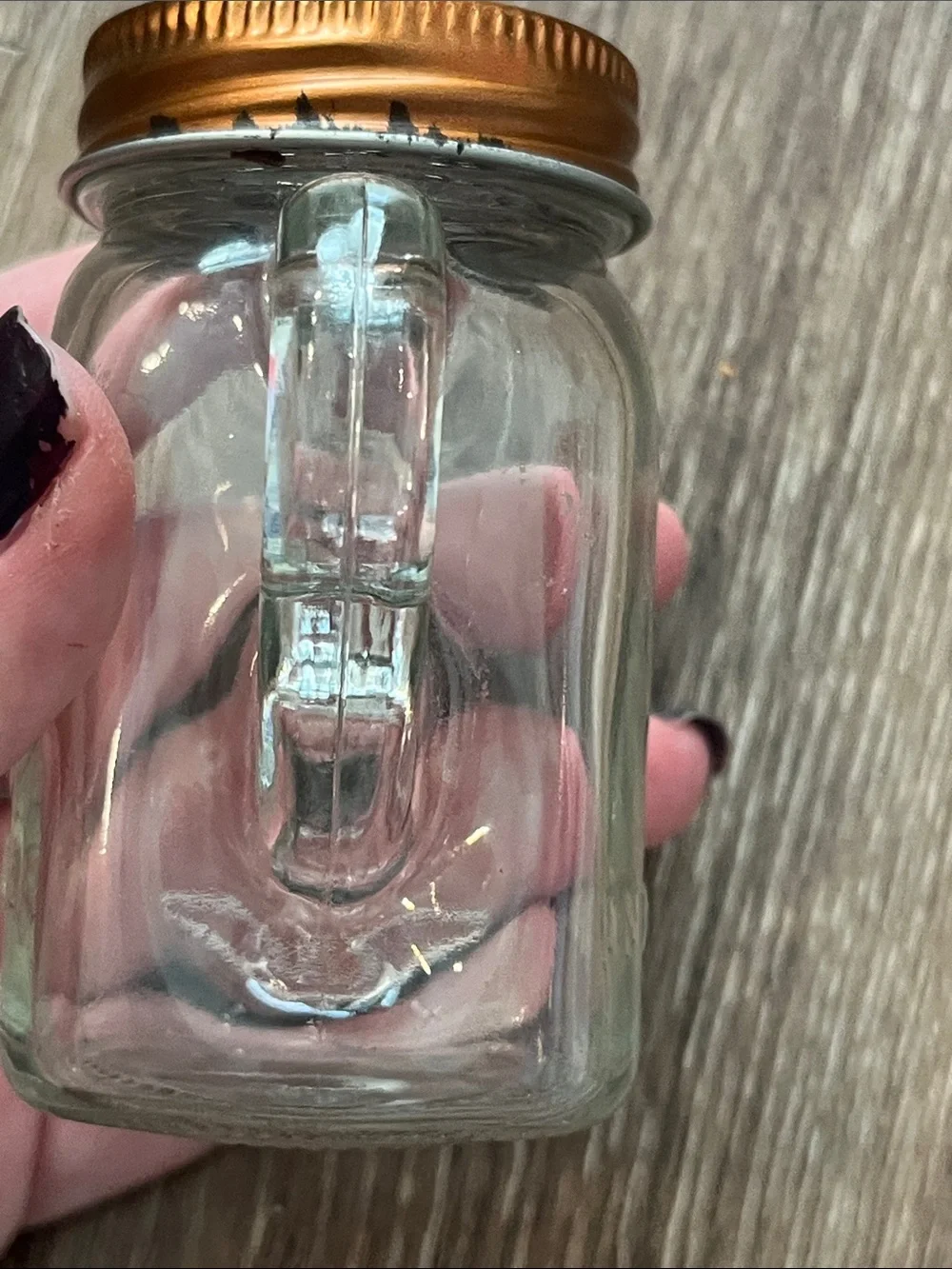 Olde Thompson Clear Glass Salt and Pepper Jar with Copper Lid and Side Handle